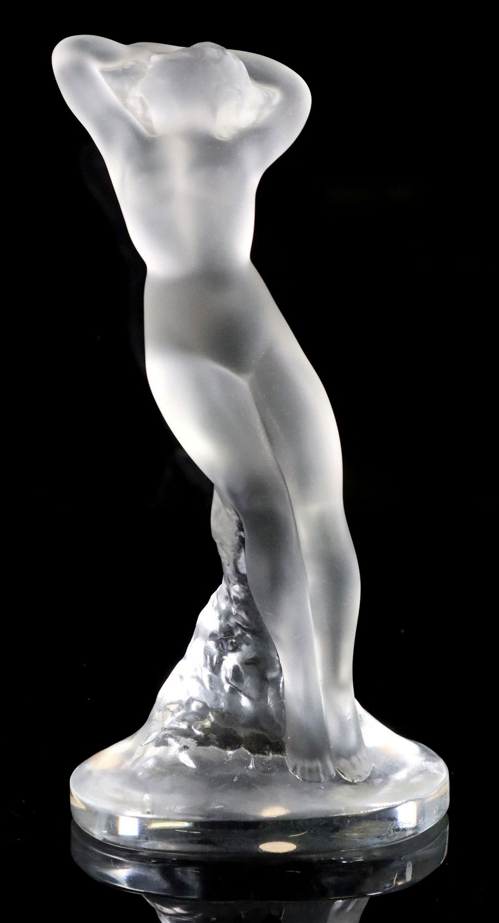 FRENCH LALIQUE ART GLASS FIGURE 'DANSEUSE BRAS LEVES' (1 of 6)