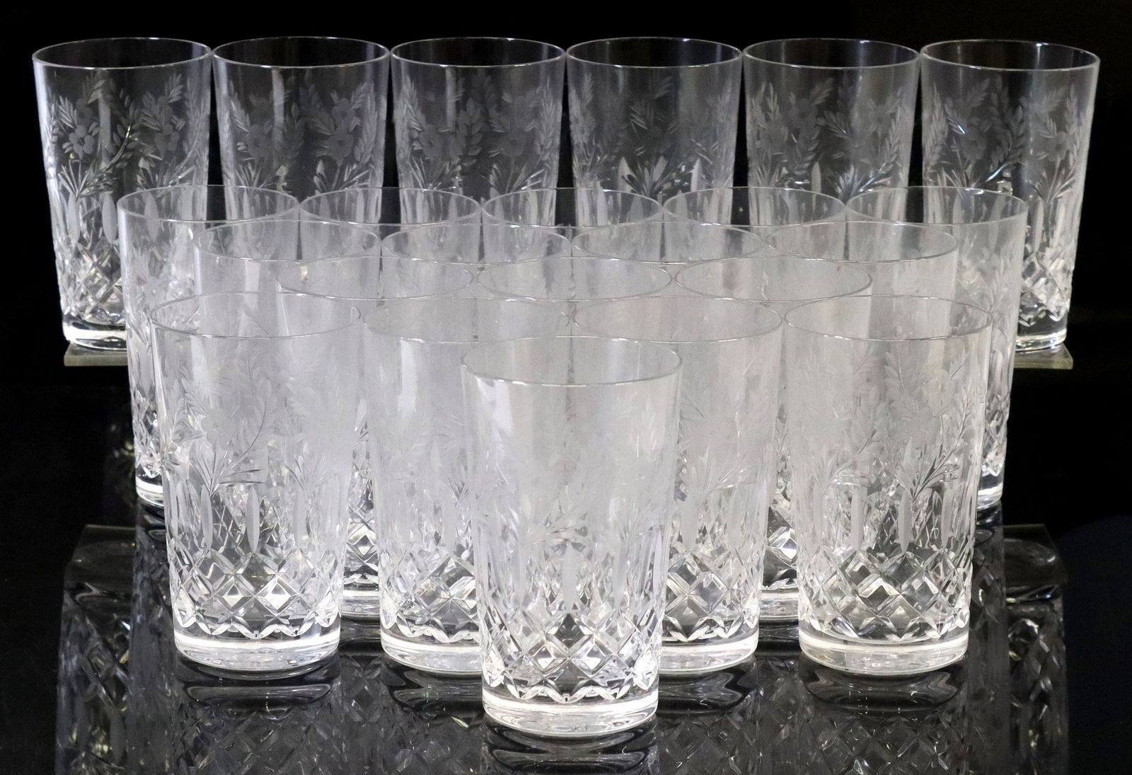 (23) CRYSTAL CLEAR INDUSTRIES 'CELINE' HIGHBALL GLASSES (1 of 2)