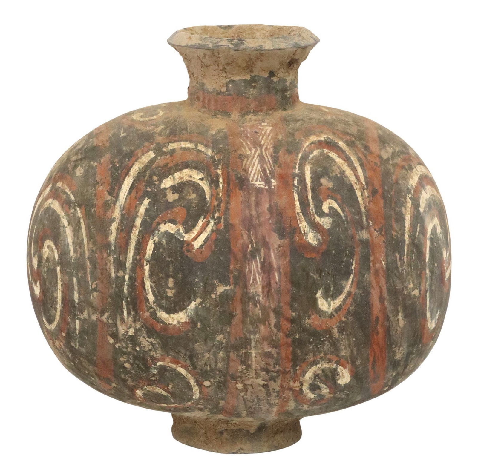 CHINESE HAN DYNASTY STYLE EARTHENWARE COCOON JAR (1 of 4)