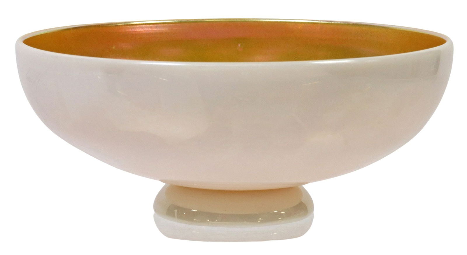 CARDER ERA STEUBEN ART GLASS GOLD CALCITE FOOTED BOWL #2852 (1 of 4)