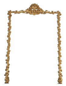 (3 PIECE) LOUIS XV STYLE GILT ARCHITECTURAL DOOR SURROUND