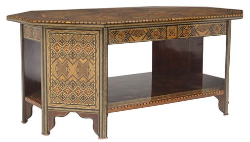 SYRIAN INLAID OCTAGONAL COFFEE TABLE