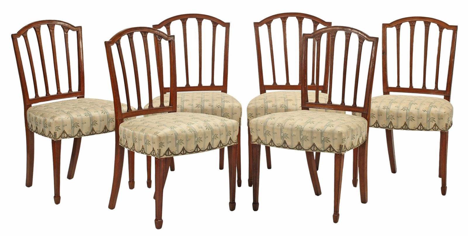 (6) NEOCLASSICAL STYLE UPHOLSTERED DINING CHAIRS (1 of 4)