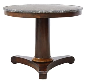 FRENCH EMPIRE STYLE MARBLE-TOP GUERIDON