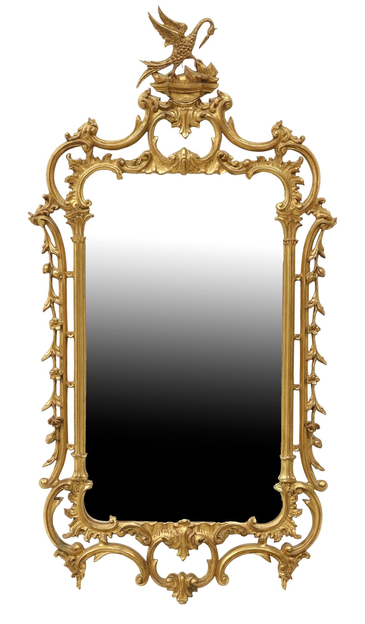 GEORGE III STYLE GILT MIRROR, 57" X 30" (1 of 3)