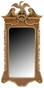 GEORGE II STYLE PARCEL-GILT MIRROR, 57" X 26.5"