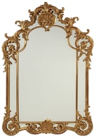 REGENCE STYLE GILT MIRROR, 55" X 35"