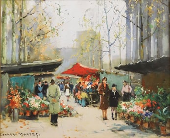 AFTER EDOUARD CORTES (FRENCH, 1882-1969) FRAMED GICLEE PRINT ON CANVAS
