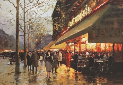 AFTER EDOUARD CORTES (FRENCH, 1882-1969) FRAMED GICLEE PRINT ON CANVAS