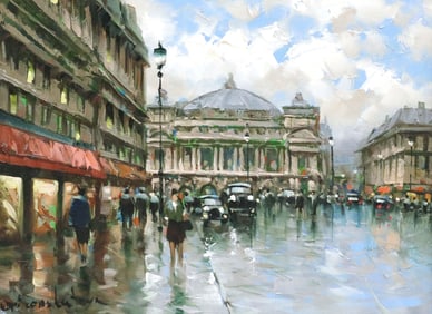 C. PIERRE LATOUR (1935-2006) PARISIAN STREET SCENE PAINTING