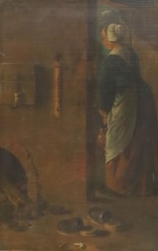 DUTCH SCHOOL GENRE PAINTING ON PANEL