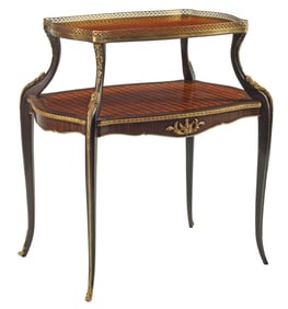 LOUIS XV STYLE ORMOLU-MOUNTED PARQUETRY SERVICE TABLE