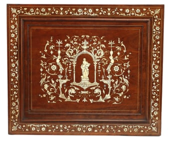 ITALIAN NEOCLASSICAL INLAID WALL PANEL, 36" X 42"