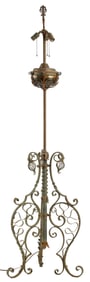 WROUGHT IRON PIANO FLOOR LAMP
