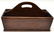 53: A CARVED WOOD DOUGH BOWL & HANDLED OAK WORK BOX - 2