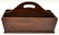 53: A CARVED WOOD DOUGH BOWL & HANDLED OAK WORK BOX - 3