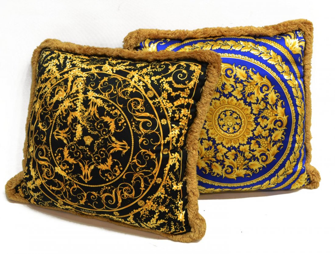 529: (2) LARGE VERSACE PILLOWS Sep 30 Versace throw pillows | Etsy