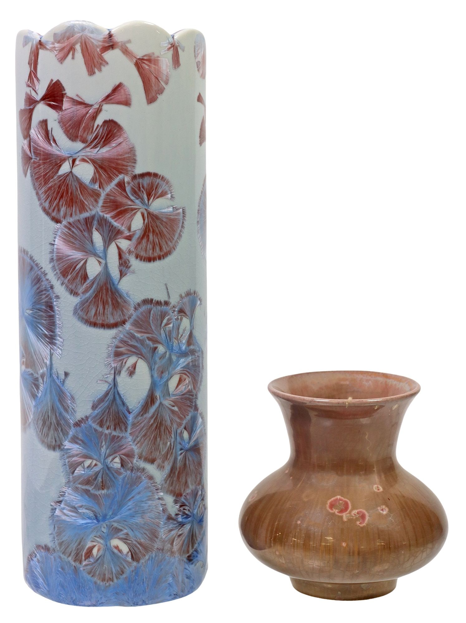 (2) DULY MITCHELL & OTHER CRYSTALLINE GLAZE ART POTTERY VASES (1 of 5)