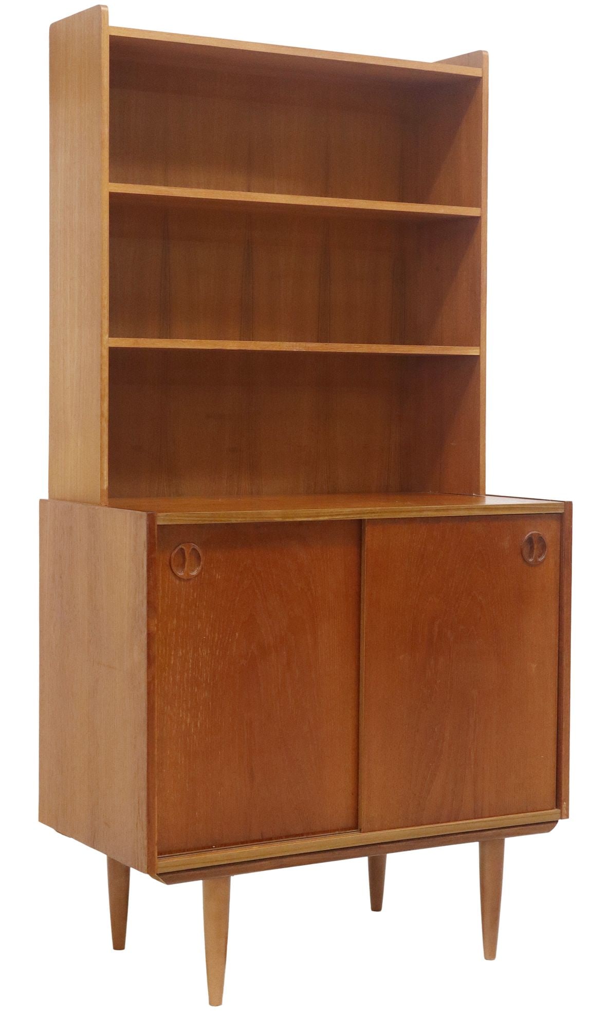DANISH MID-CENTURY MODERN TEAK BOOKCASE CABINET (1 of 6)
