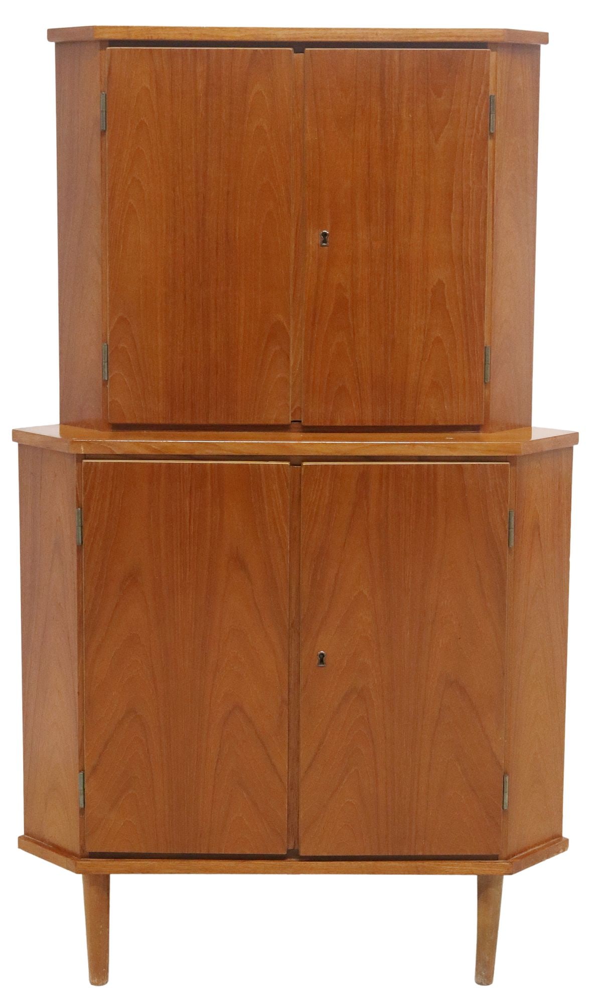 DANISH MID-CENTURY MODERN TEAK CORNER CABINET (1 of 4)