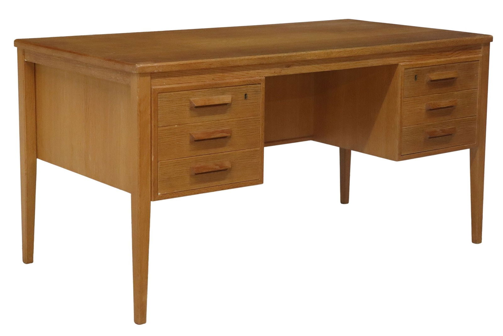 DANISH MID-CENTURY MODERN OAK WRITING DESK (1 of 5)