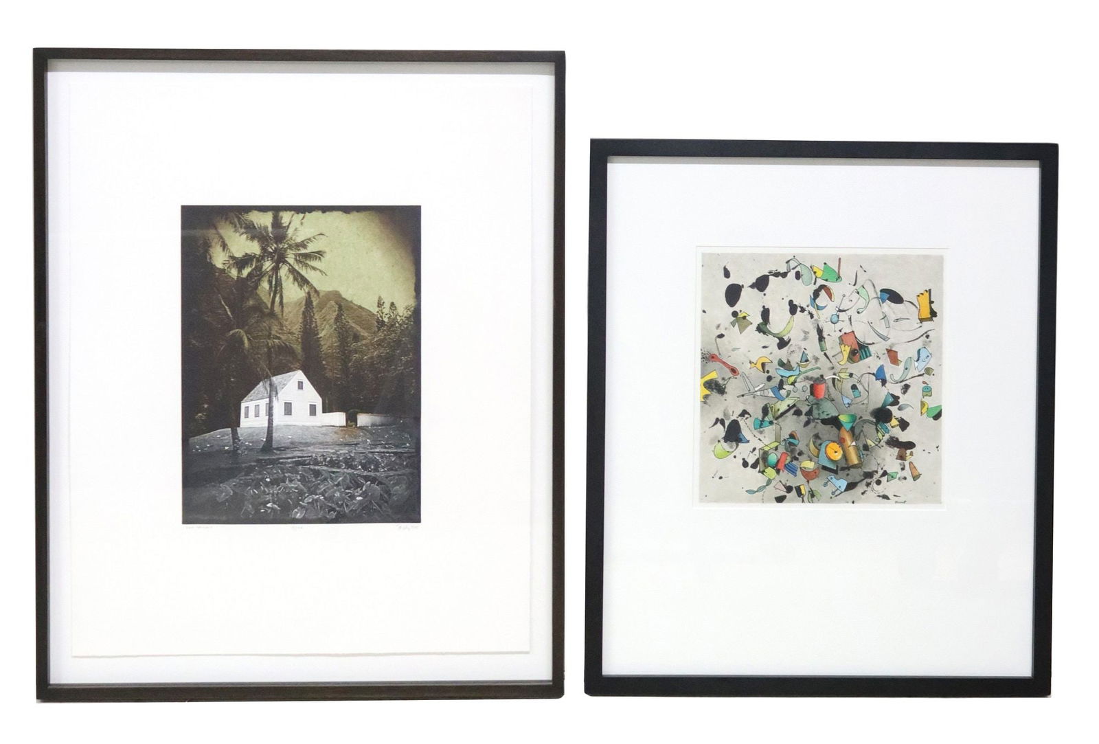 (2) HELMUT BARNETT (B.1941) SERIGRAPH & TINA WEITZ (20THC.) OFFSET PRINT (1 of 6)