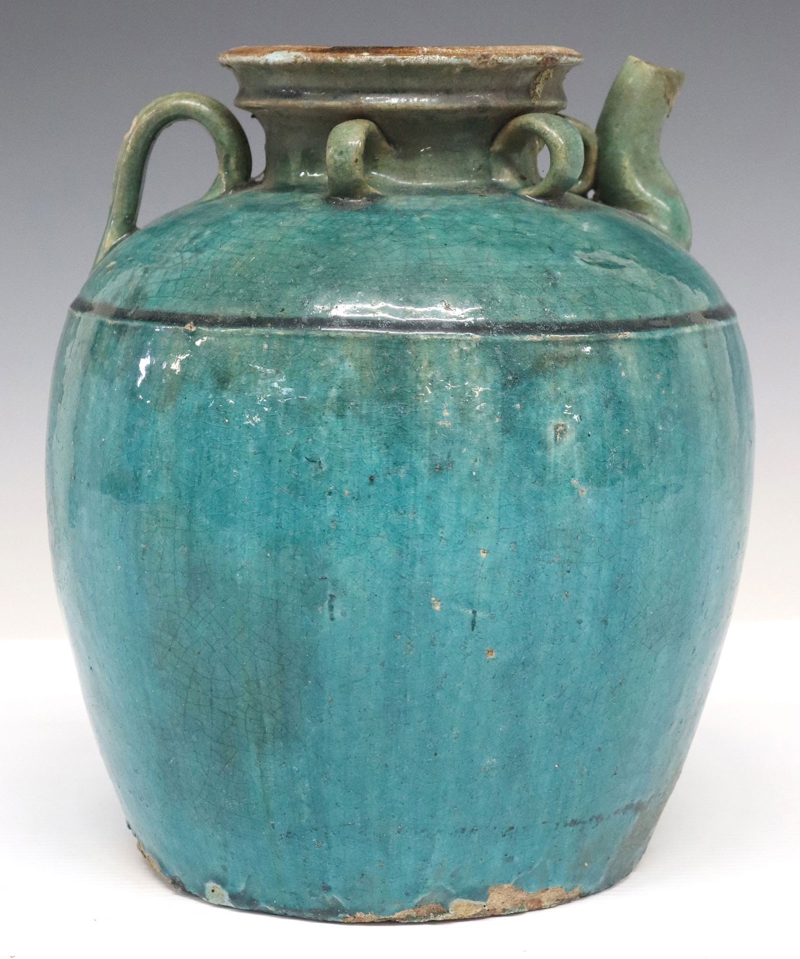 CHINESE GE-GLAZED EARTHENWARE MARTABAN/ OIL JAR (1 of 4)