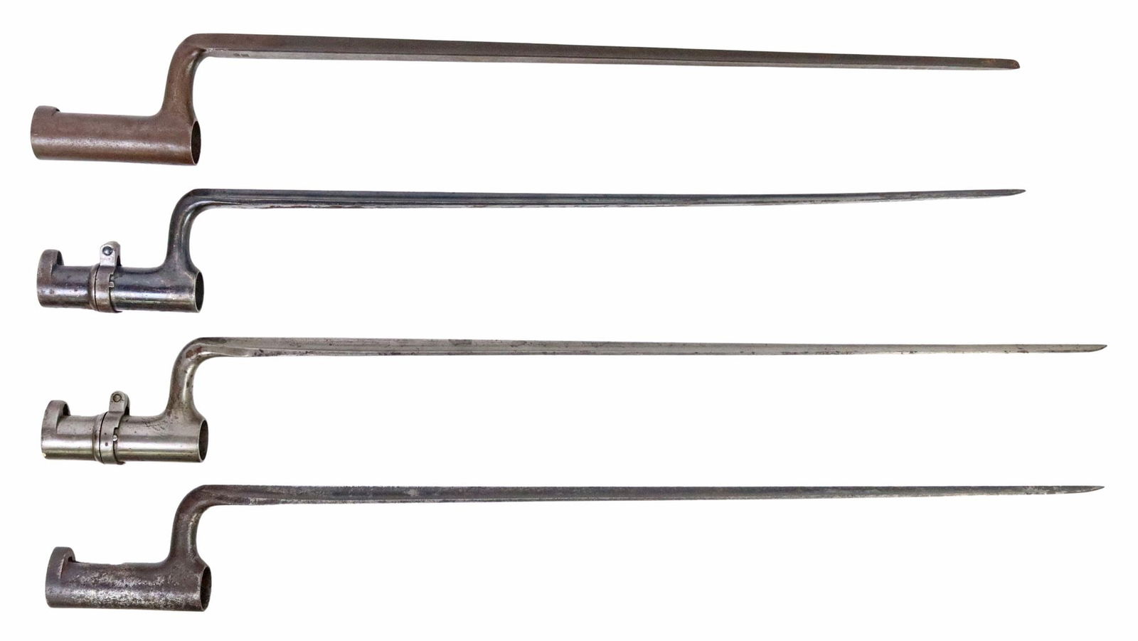 (4) US SOCKET BAYONTS, M1816, 1819, 1855 (1 of 6)