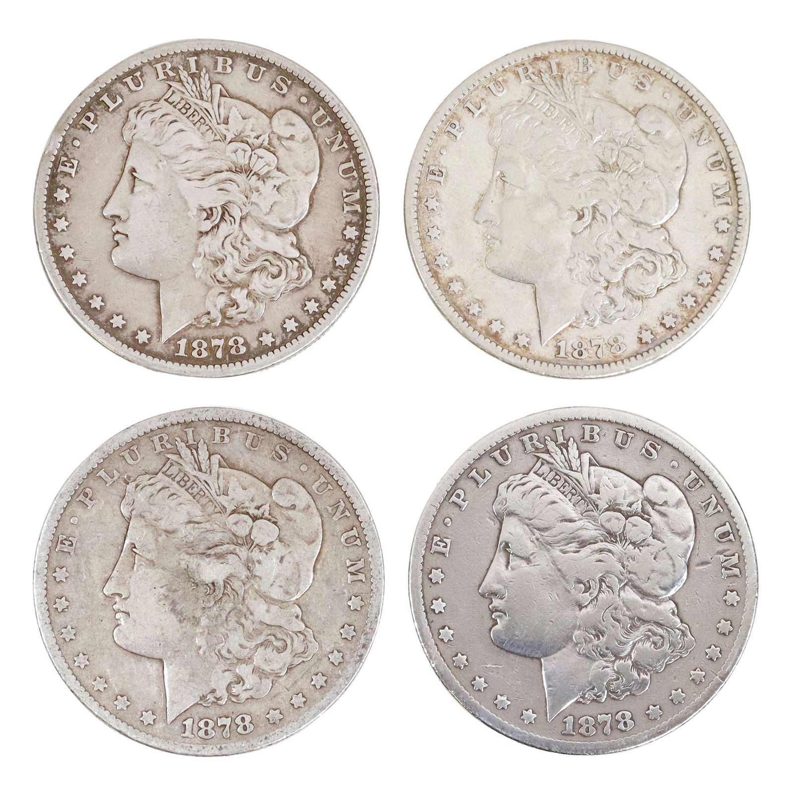 (4) U.S. 1878 CARSON CITY SILVER DOLLARS (1 of 2)
