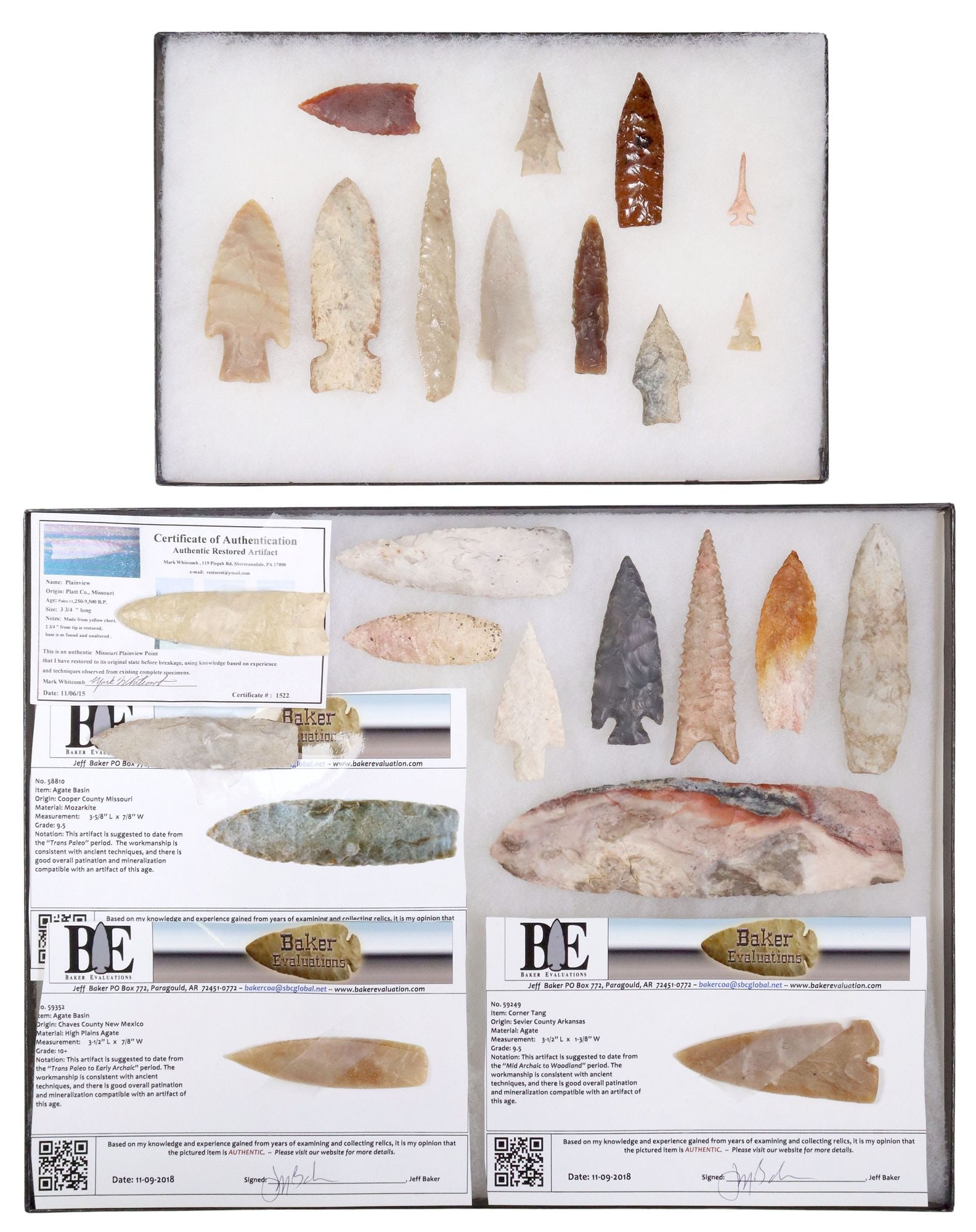 (23) STONE ARROWHEADS SPEARPOINTS, TOOLS (1 of 5)
