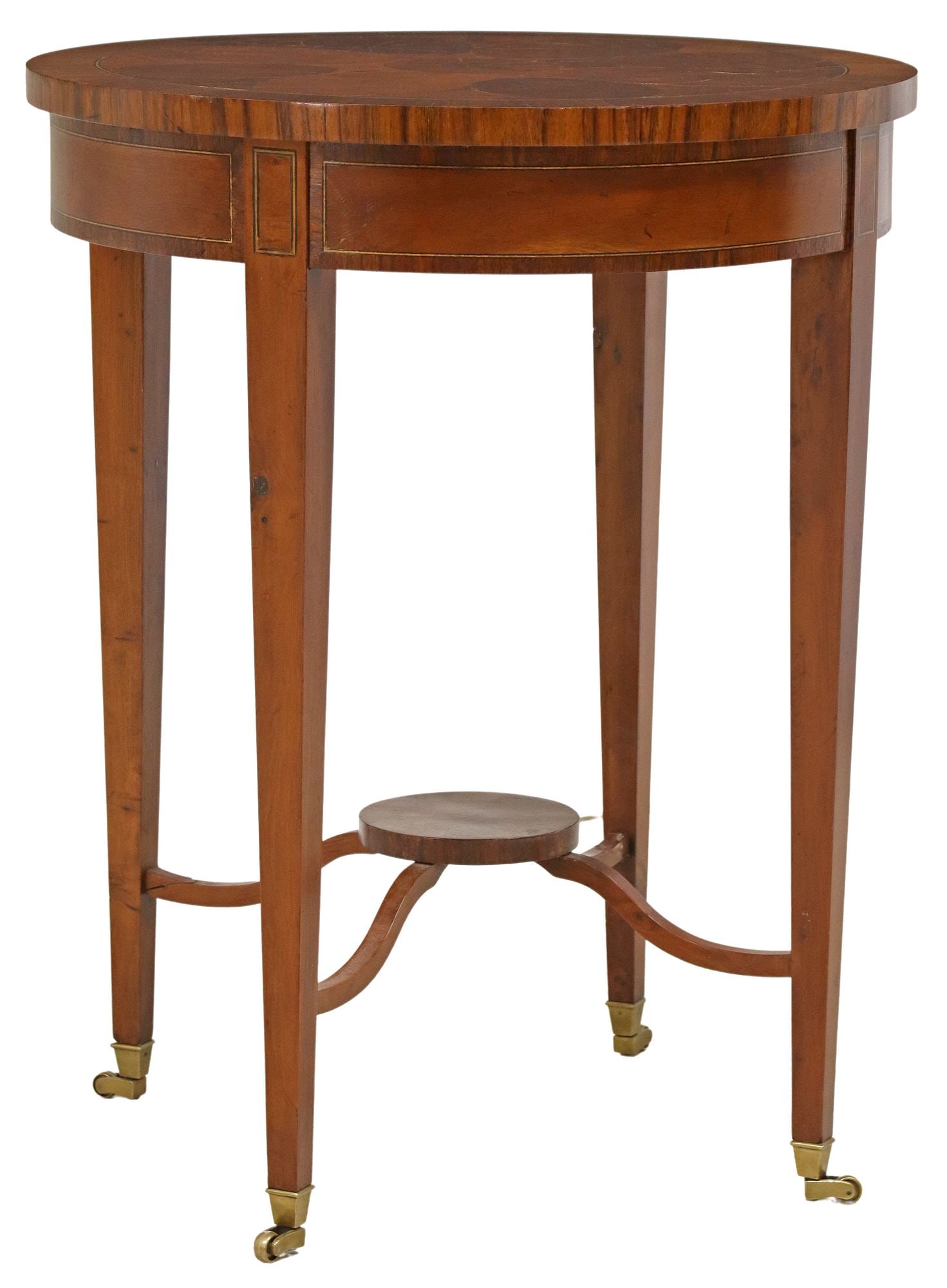 SHERATON STYLE OYSTER VENEER SIDE TABLE (1 of 4)