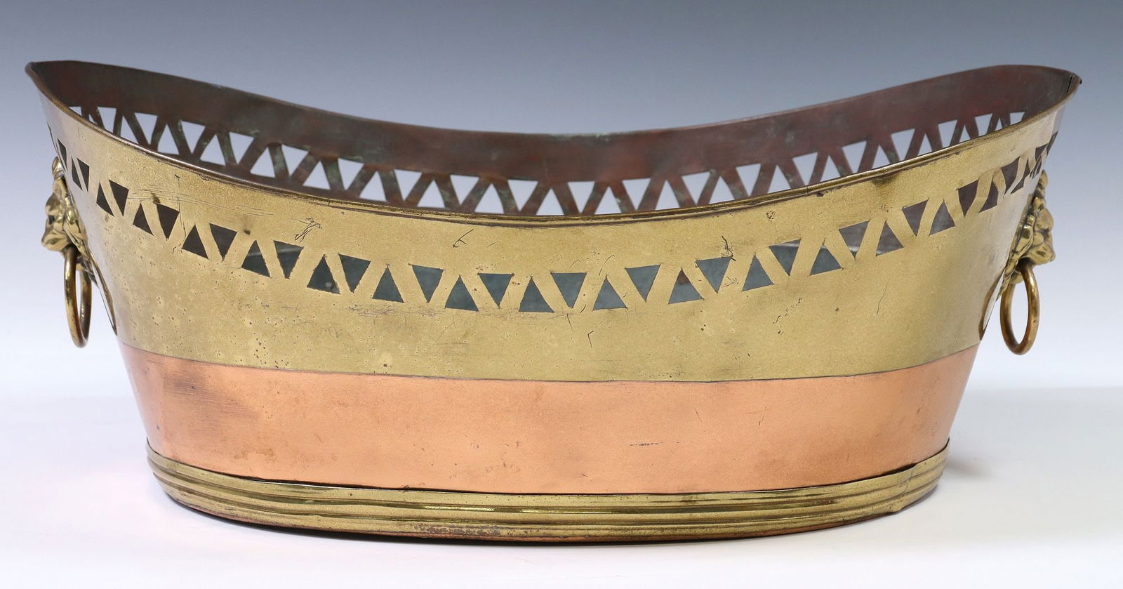 COPPER & BRASS JARDINIERE/ PLANTER (1 of 3)