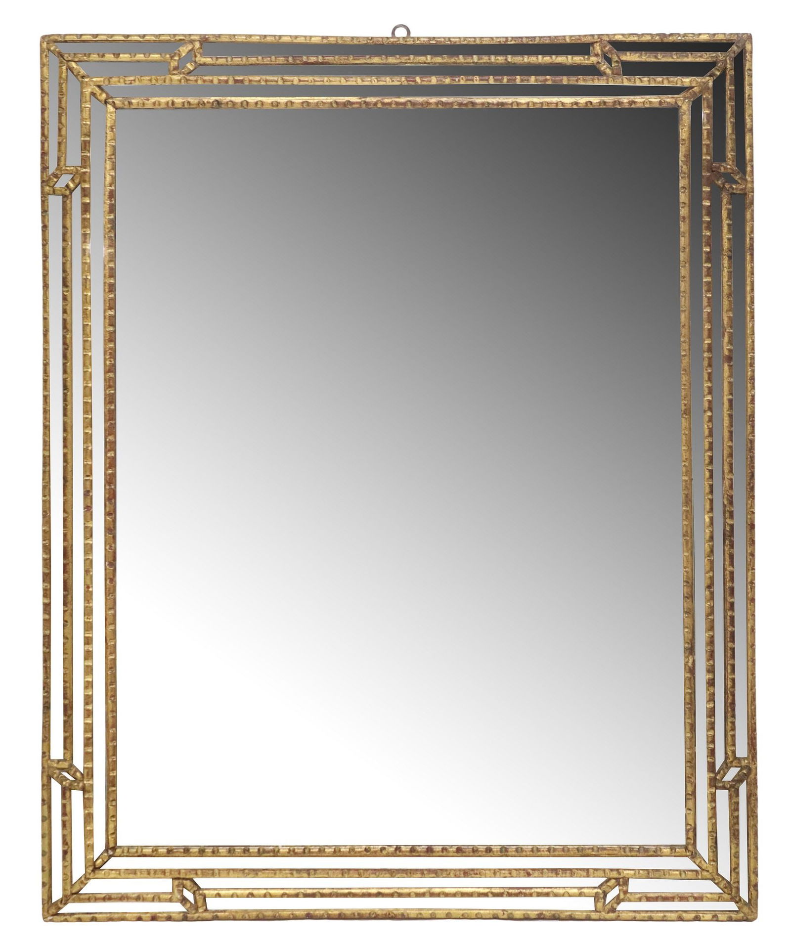 ITALIAN GILTWOOD CUSHION MIRROR, 42" X  34" (1 of 4)