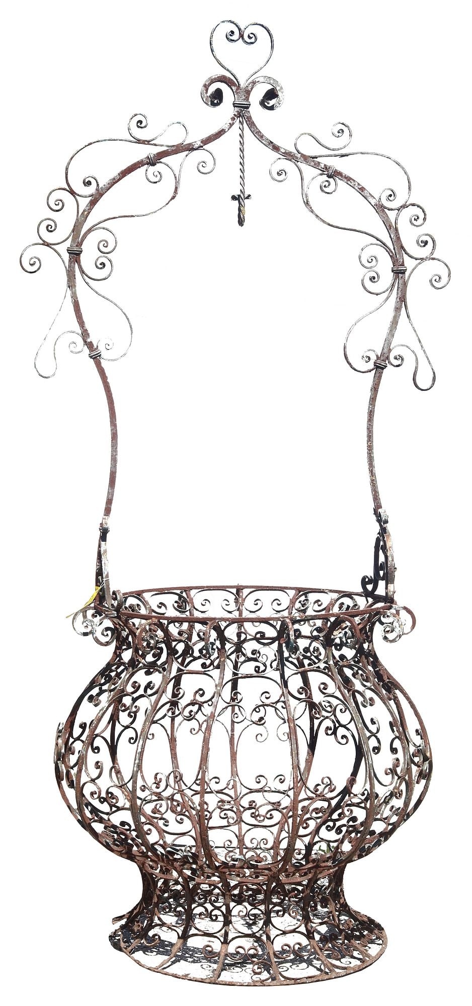ITALIAN WROUGHT IRON SCROLLED WELL-HEAD OVERTHROW (1 of 2)