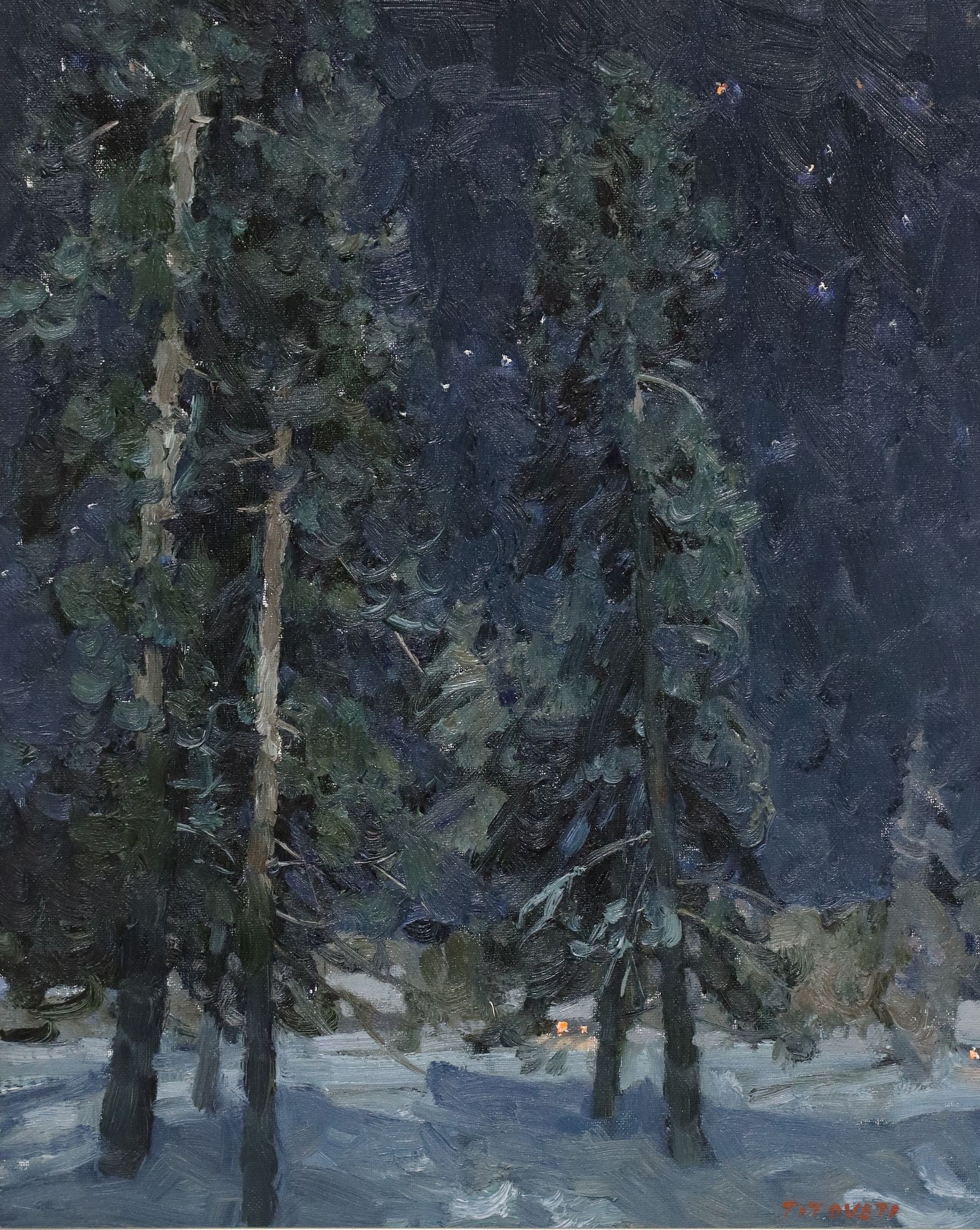 ALEKSANDER TITOVETS (B.1960) LANDSCAPE PAINTING, 'BLUE MOON' (1 of 4)