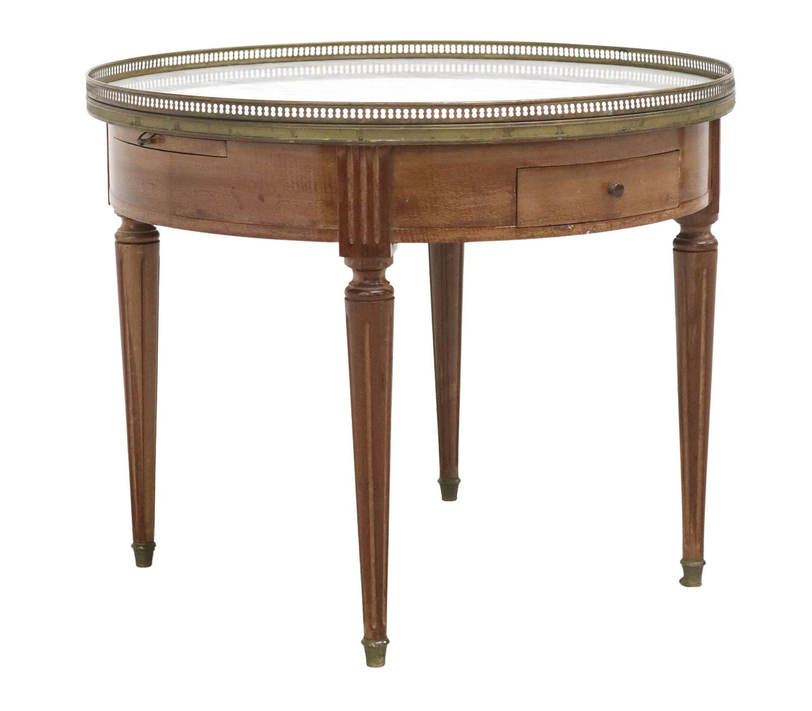 FRENCH LOUIS XVI STYLE MARBLE TOP GUERIDON TABLE (1 of 5)