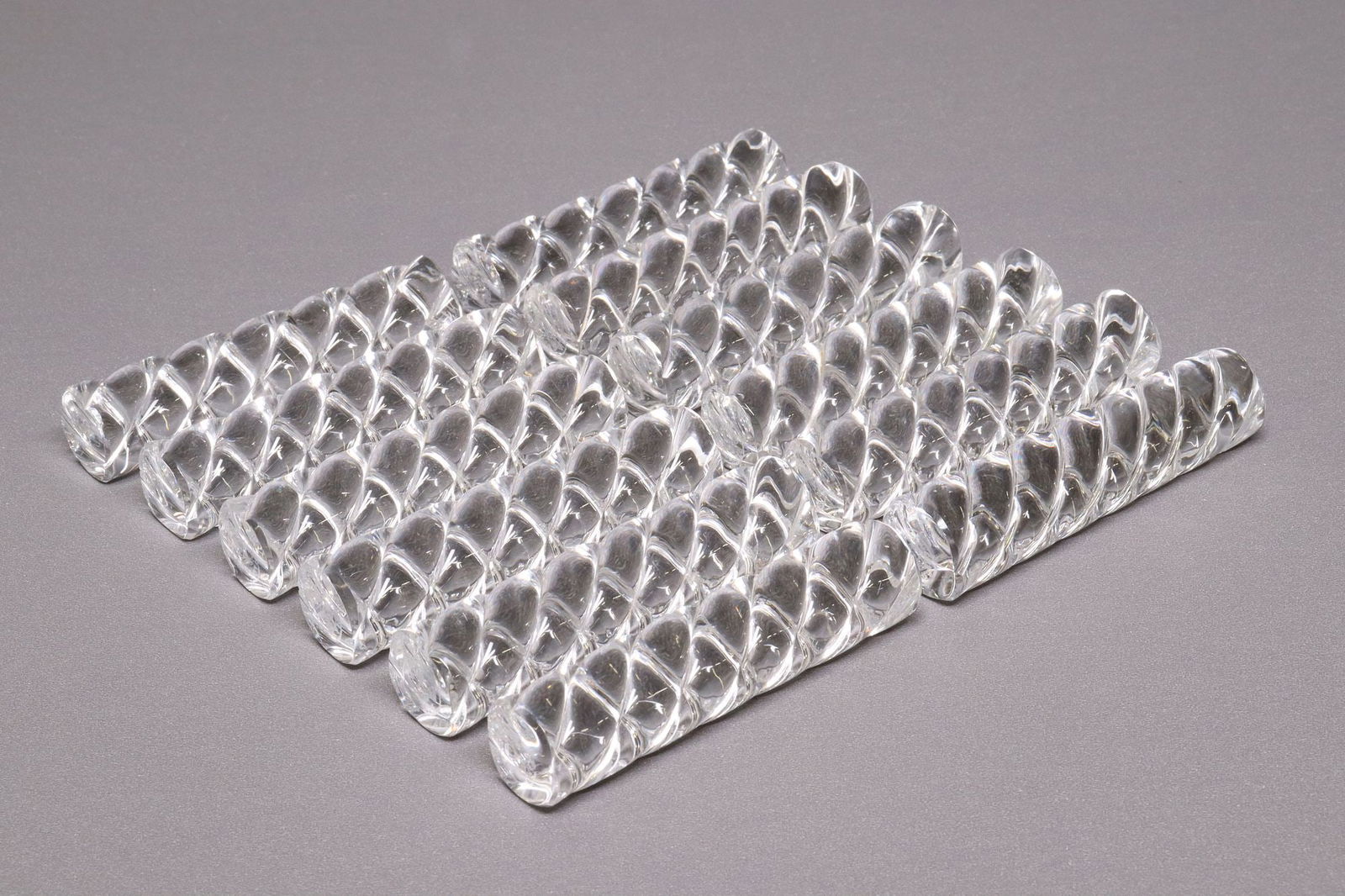 (12) FRENCH BACCARAT CRYSTAL KNIFE RESTS IN BOX (1 of 5)