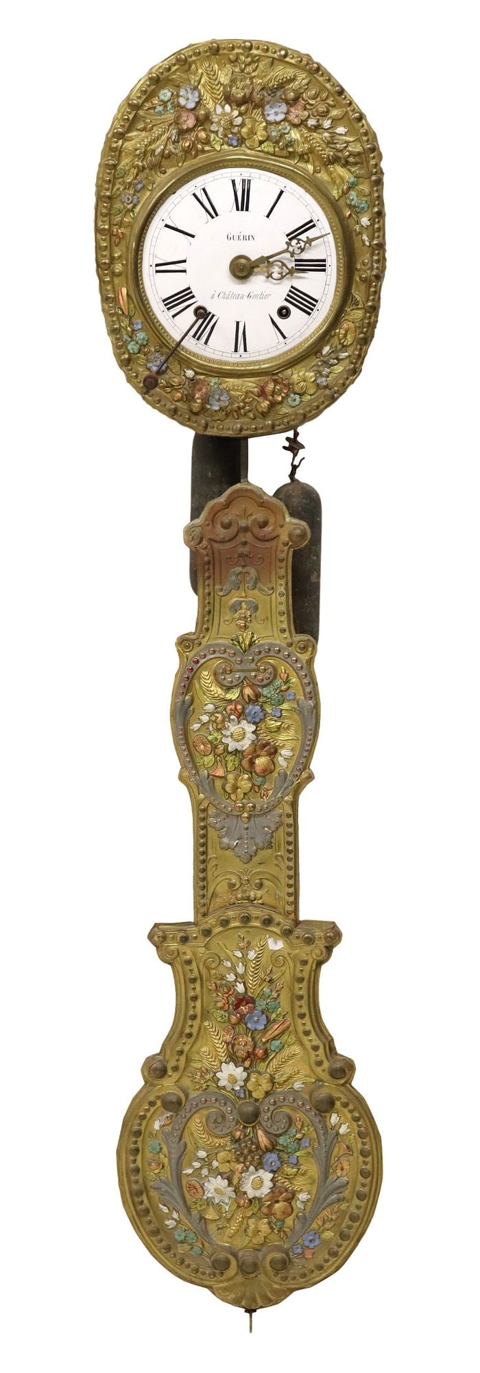 FRNECH MORBIER COMTOISE WALL CLOCK (1 of 4)