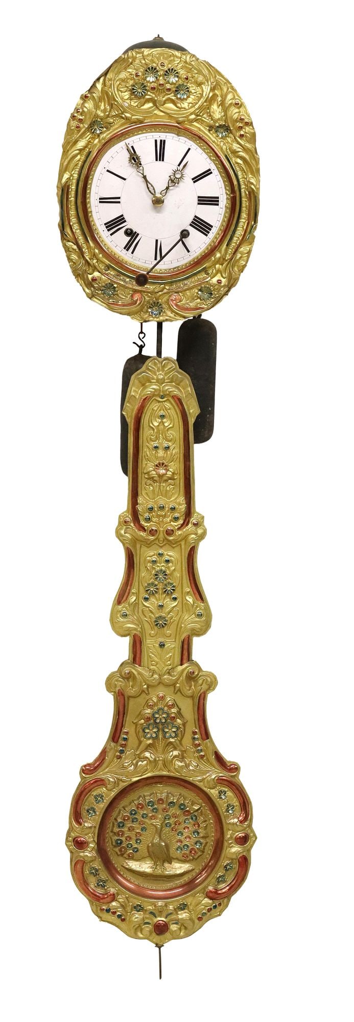 FRENCH MORBIER COMTOISE WALL CLOCK (1 of 4)