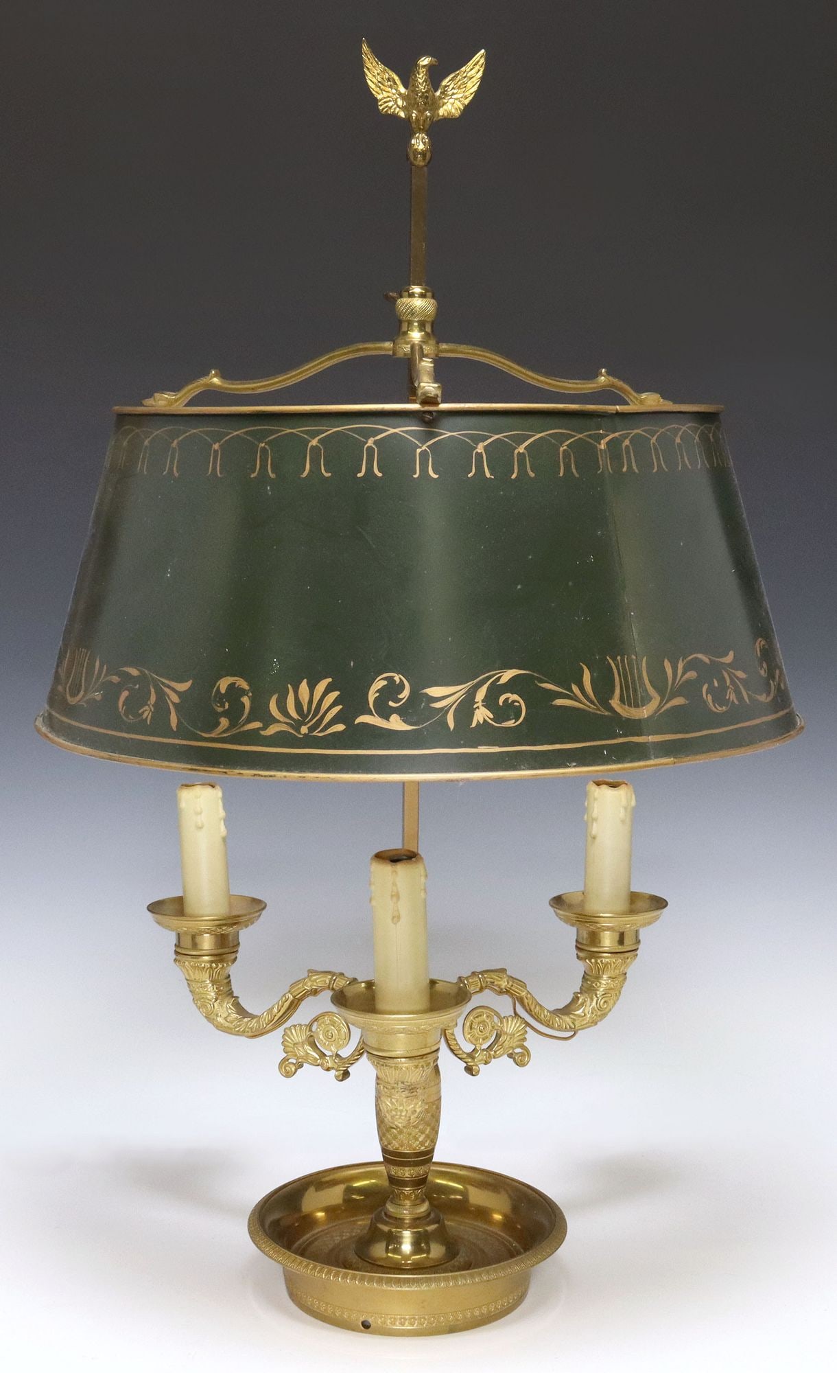 FRENCH EMPIRE STYLE BRONZE BOUILLOTTE LAMP (1 of 5)
