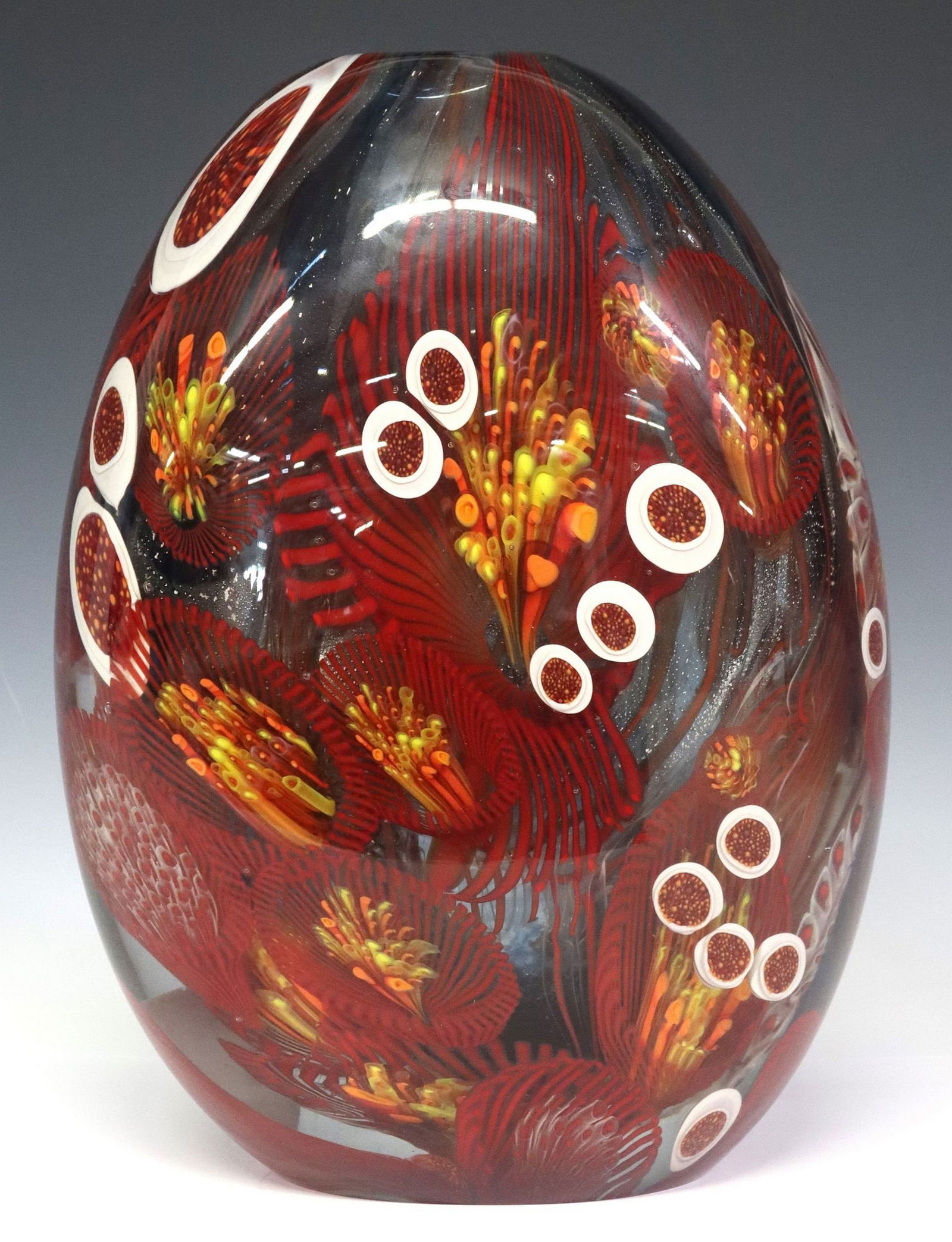 ERIC RUBINSTEIN (B.1956) ART GLASS SEASCAPE VASE (1 of 5)