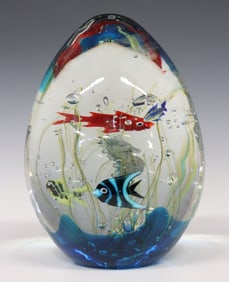 ELIO RAFFAELI (B.1936) LARGE MURANO ART GLASS FISH AQUARIUM SCULPTURE