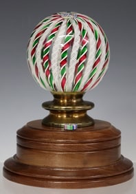 PERTHSHIRE GLASS COMPLEX MILLEFIORI CROWN NEWEL POST FINIAL