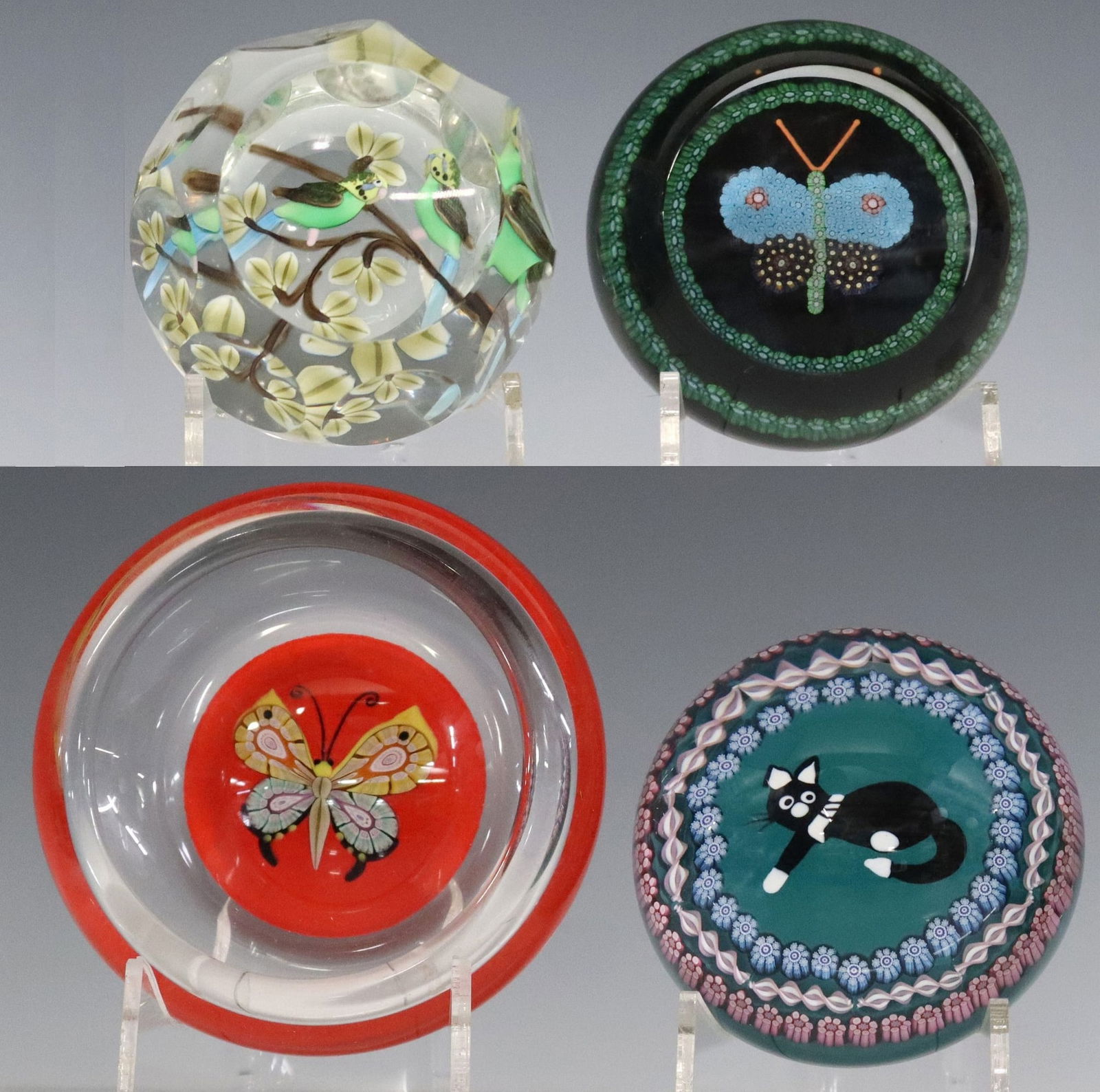 (4) PERTHSHIRE LAMPWORK & MILLEFIORI PAPERWEIGHTS & PIN DISH (1 of 6)