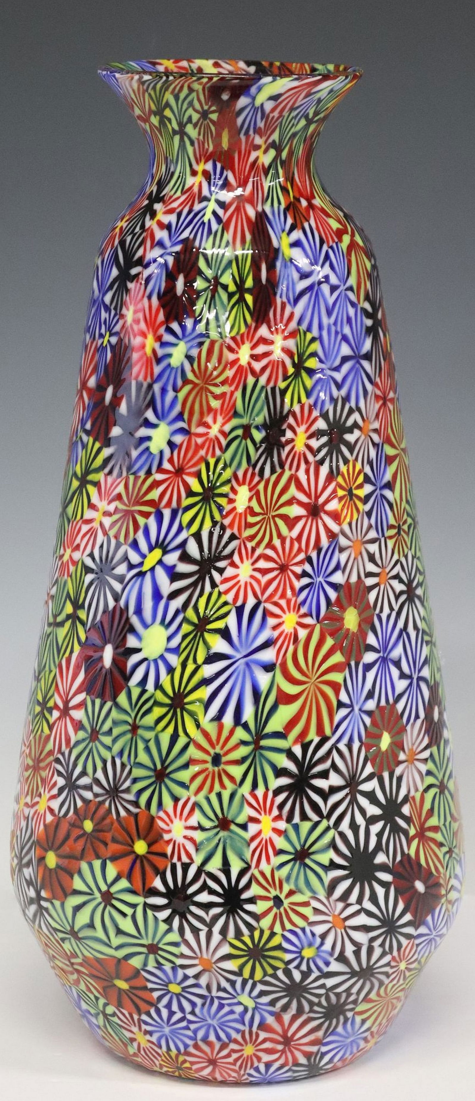 VENETIAN FRATELLI TOSO 'KIKU' MURRINE GLASS VASE (1 of 5)