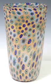 LARGE VENETIAN MARIO FORMENTELLO MURRINE GLASS VASE