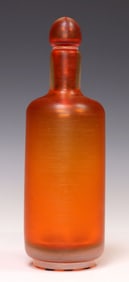 ITALIAN PAOLO VENINI MURANO 'INCISE' ART GLASS BOTTLE DECANTER