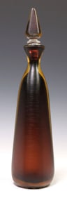 ITALIAN PAOLO VENINI MURANO 'INCISE' ART GLASS BOTTLE DECANTER