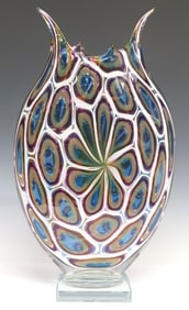 DAVID PATCHEN (B.1966) MURRINE ART GLASS 'FOGLIO' VASE