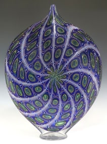 DAVID PATCHEN (B.1966) STUDIO ART GLASS 'ELLIPSE' VASE